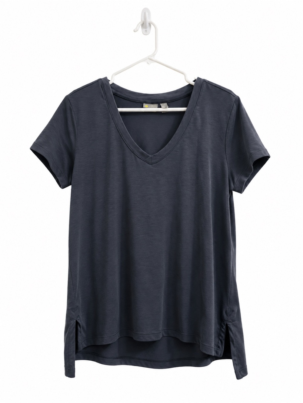Zella Women's V-Neck Short Sleeve Tee - Charcoal